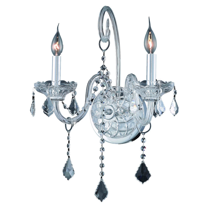 Astoria Grand Pinkston 2 Light Dimmable Candle Wall Light Wayfair